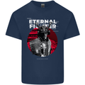 Samurai Fighter Skull MMA Mixed Martial Arts Kids T-Shirt Childrens Navy Blue