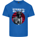 Samurai Fighter Skull MMA Mixed Martial Arts Kids T-Shirt Childrens Royal Blue