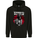 Samurai Fighter Skull MMA Mixed Martial Arts Mens 80% Cotton Hoodie Black