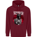 Samurai Fighter Skull MMA Mixed Martial Arts Mens 80% Cotton Hoodie Maroon