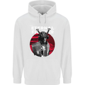 Samurai Fighter Skull MMA Mixed Martial Arts Mens 80% Cotton Hoodie White
