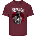 Samurai Fighter Skull MMA Mixed Martial Arts Mens Cotton T-Shirt Tee Top Maroon