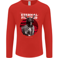 Samurai Fighter Skull MMA Mixed Martial Arts Mens Long Sleeve T-Shirt Red