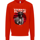 Samurai Fighter Skull MMA Mixed Martial Arts Mens Sweatshirt Jumper Bright Red