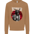 Samurai Fighter Skull MMA Mixed Martial Arts Mens Sweatshirt Jumper Caramel Latte