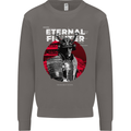 Samurai Fighter Skull MMA Mixed Martial Arts Mens Sweatshirt Jumper Charcoal