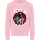 Samurai Fighter Skull MMA Mixed Martial Arts Mens Sweatshirt Jumper Light Pink