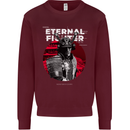 Samurai Fighter Skull MMA Mixed Martial Arts Mens Sweatshirt Jumper Maroon