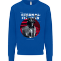 Samurai Fighter Skull MMA Mixed Martial Arts Mens Sweatshirt Jumper Royal Blue