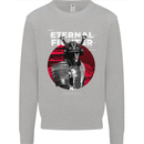 Samurai Fighter Skull MMA Mixed Martial Arts Mens Sweatshirt Jumper Sports Grey