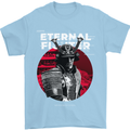 Samurai Fighter Skull MMA Mixed Martial Arts Mens T-Shirt 100% Cotton Light Blue