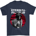 Samurai Fighter Skull MMA Mixed Martial Arts Mens T-Shirt 100% Cotton Navy Blue