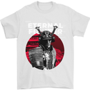 Samurai Fighter Skull MMA Mixed Martial Arts Mens T-Shirt 100% Cotton White