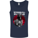 Samurai Fighter Skull MMA Mixed Martial Arts Mens Vest Tank Top Navy Blue