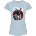 Samurai Fighter Skull MMA Mixed Martial Arts Womens Petite Cut T-Shirt Light Blue