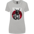 Samurai Fighter Skull MMA Mixed Martial Arts Womens Wider Cut T-Shirt Sports Grey