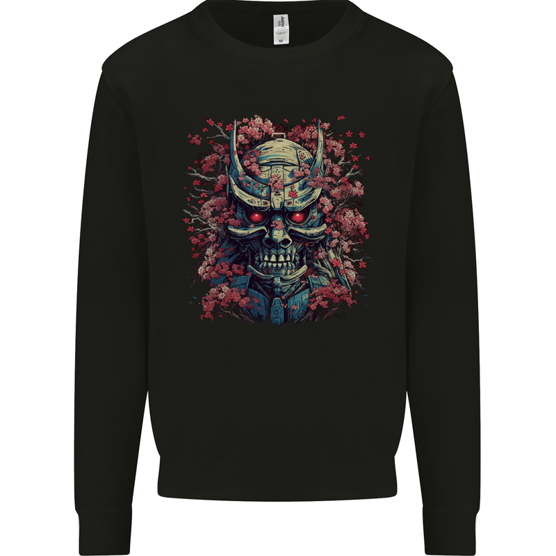 Samurai Oni Mask Bushido Ronin MMA Kids Sweatshirt Jumper Black