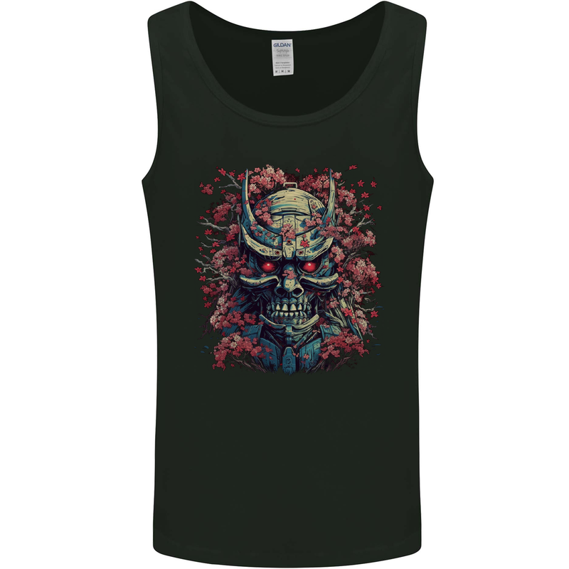 Samurai Oni Mask Bushido Ronin MMA Mens Vest Tank Top Black