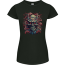 Samurai Oni Mask Bushido Ronin MMA Womens Petite Cut T-Shirt Black