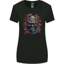 Samurai Oni Mask Bushido Ronin MMA Womens Wider Cut T-Shirt Black