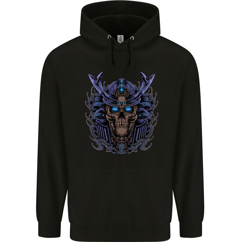 Samurai Skull MMA Martial Arts Gym Training Childrens Kids Hoodie Black