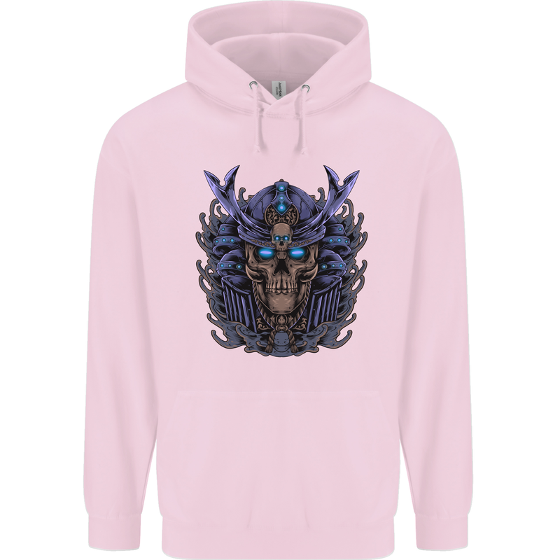 Samurai Skull MMA Martial Arts Gym Training Childrens Kids Hoodie Light Pink