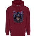 Samurai Skull MMA Martial Arts Gym Training Childrens Kids Hoodie Maroon