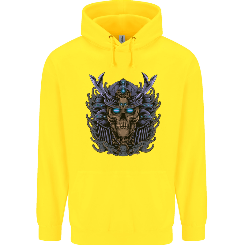 Samurai Skull MMA Martial Arts Gym Training Childrens Kids Hoodie Yellow