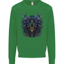 Samurai Skull MMA Martial Arts Gym Training Kids Sweatshirt Jumper Irish Green