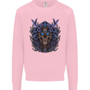 Samurai Skull MMA Martial Arts Gym Training Kids Sweatshirt Jumper Light Pink
