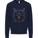 Samurai Skull MMA Martial Arts Gym Training Kids Sweatshirt Jumper Navy Blue