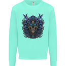 Samurai Skull MMA Martial Arts Gym Training Kids Sweatshirt Jumper Peppermint