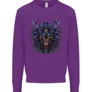 Samurai Skull MMA Martial Arts Gym Training Kids Sweatshirt Jumper Purple