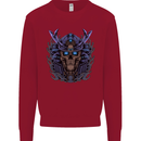 Samurai Skull MMA Martial Arts Gym Training Kids Sweatshirt Jumper Red
