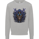 Samurai Skull MMA Martial Arts Gym Training Kids Sweatshirt Jumper Sports Grey