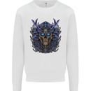 Samurai Skull MMA Martial Arts Gym Training Kids Sweatshirt Jumper White