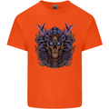 Samurai Skull MMA Martial Arts Gym Training Kids T-Shirt Childrens Orange