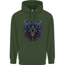 Samurai Skull MMA Martial Arts Gym Training Mens 80% Cotton Hoodie Forest Green