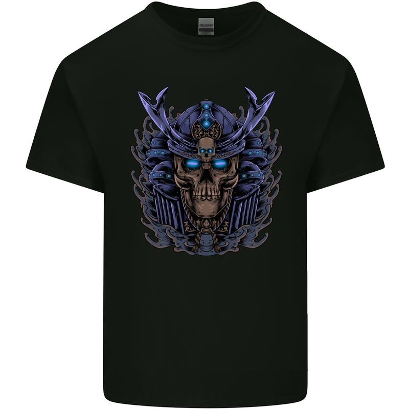 Samurai Skull MMA Martial Arts Gym Training Mens Cotton T-Shirt Tee Top Black