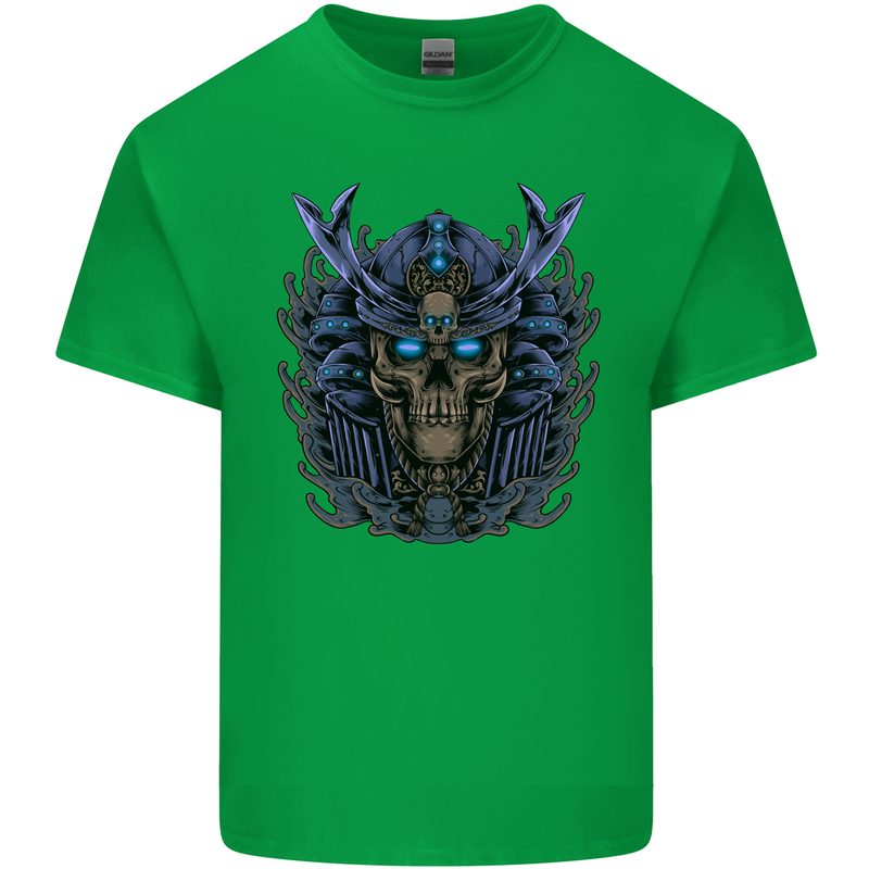 Samurai Skull MMA Martial Arts Gym Training Mens Cotton T-Shirt Tee Top Irish Green