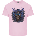 Samurai Skull MMA Martial Arts Gym Training Mens Cotton T-Shirt Tee Top Light Pink