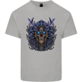 Samurai Skull MMA Martial Arts Gym Training Mens Cotton T-Shirt Tee Top Sports Grey