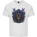 Samurai Skull MMA Martial Arts Gym Training Mens Cotton T-Shirt Tee Top White