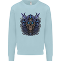 Samurai Skull MMA Martial Arts Gym Training Mens Sweatshirt Jumper Light Blue