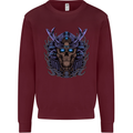 Samurai Skull MMA Martial Arts Gym Training Mens Sweatshirt Jumper Maroon