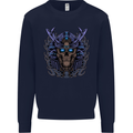 Samurai Skull MMA Martial Arts Gym Training Mens Sweatshirt Jumper Navy Blue