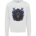 Samurai Skull MMA Martial Arts Gym Training Mens Sweatshirt Jumper White