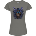 Samurai Skull MMA Martial Arts Gym Training Womens Petite Cut T-Shirt Charcoal