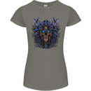 Samurai Skull MMA Martial Arts Gym Training Womens Petite Cut T-Shirt Charcoal