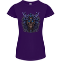 Samurai Skull MMA Martial Arts Gym Training Womens Petite Cut T-Shirt Purple